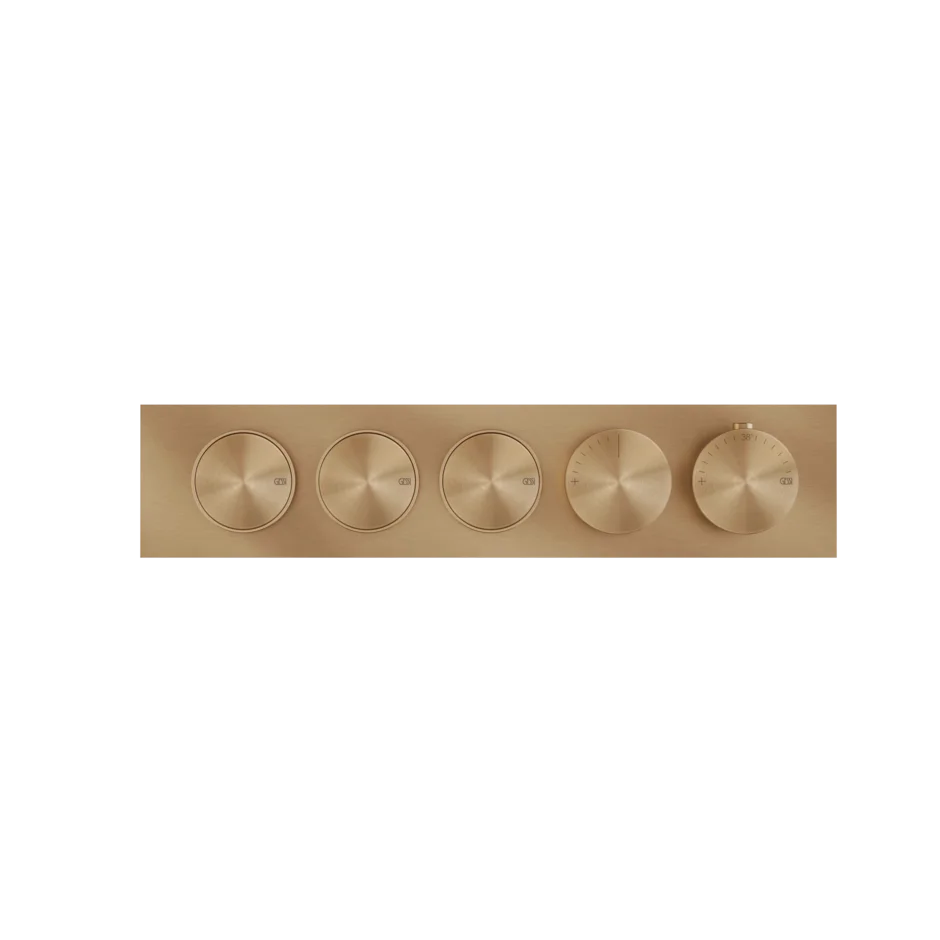 Gessi Origini mitigeur thermostatique de douche avec 3 fonctions et boutons marche-arrêt 66224 + 63013