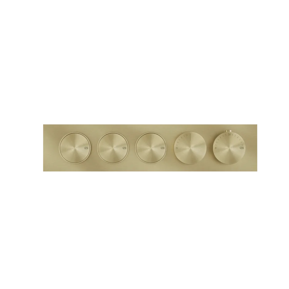 Gessi Origini mitigeur thermostatique de douche avec 3 fonctions et boutons marche-arrêt 66224 + 63013
