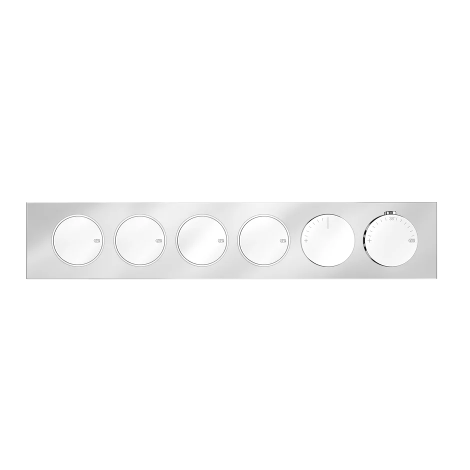 Gessi Origini miscelatore termostatico doccia 4 funzioni con pulsanti on-off 66226 + 63015