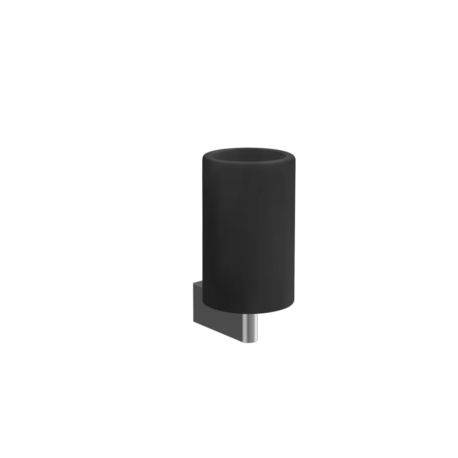 Gessi Origini porta spazzolini nero in resina antibatterica 66408 cromo