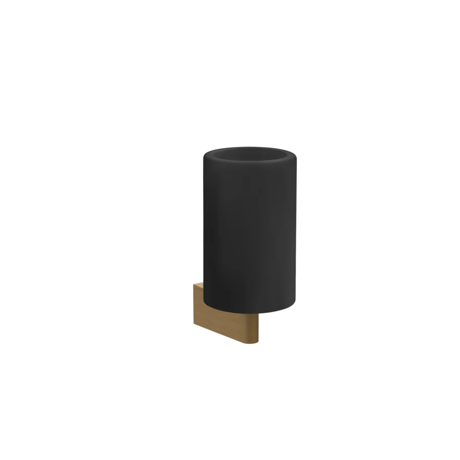 Gessi Origini porte-brosse à dents noir en résine antibactérienne 66408