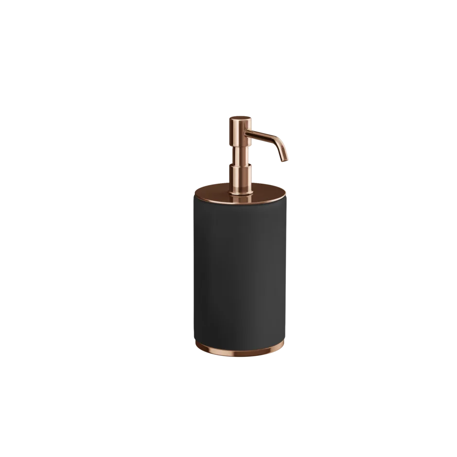 Gessi Origini soap dispenser in black antibacterial resin 66438