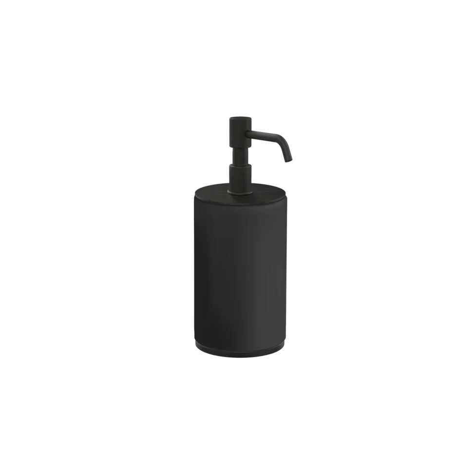 Gessi Origini soap dispenser in black antibacterial resin 66438