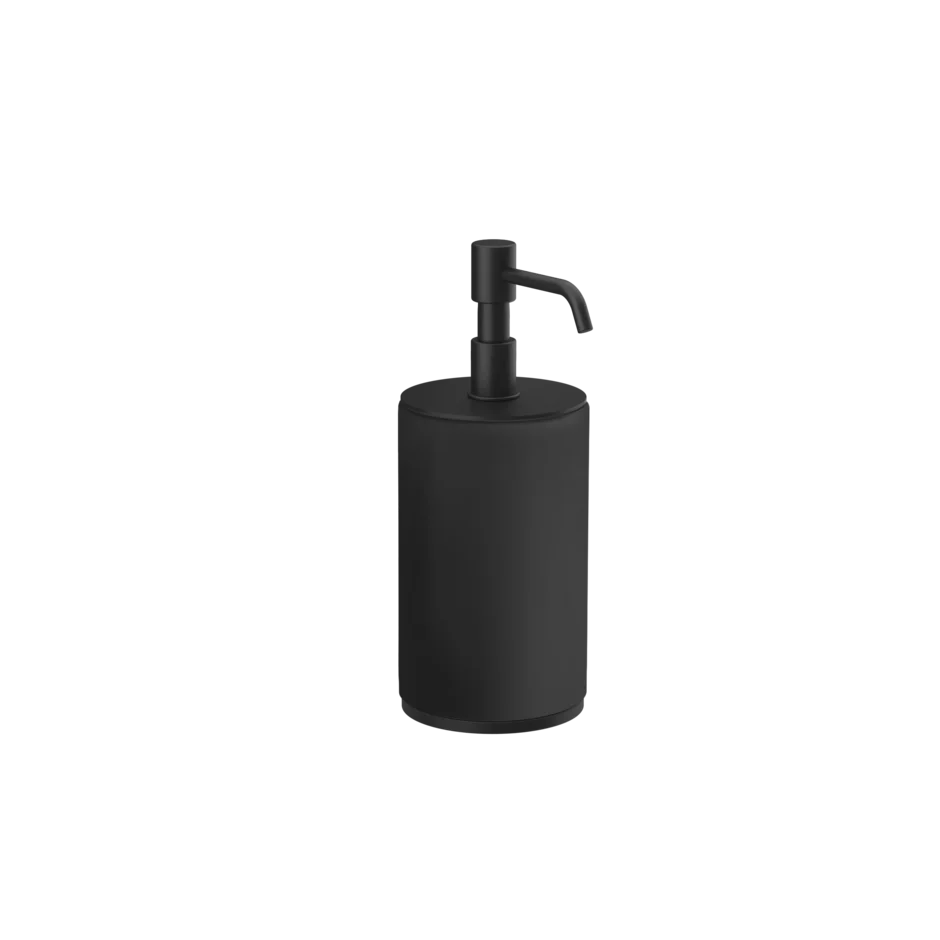 Gessi Origini soap dispenser in black antibacterial resin 66438