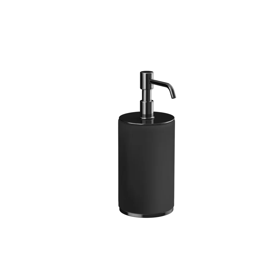 Gessi Origini soap dispenser in black antibacterial resin 66438