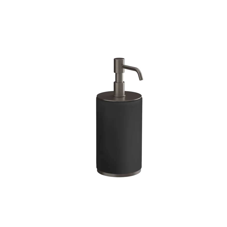 Gessi Origini soap dispenser in black antibacterial resin 66438