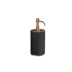 Gessi Origini soap dispenser in black antibacterial resin 66438