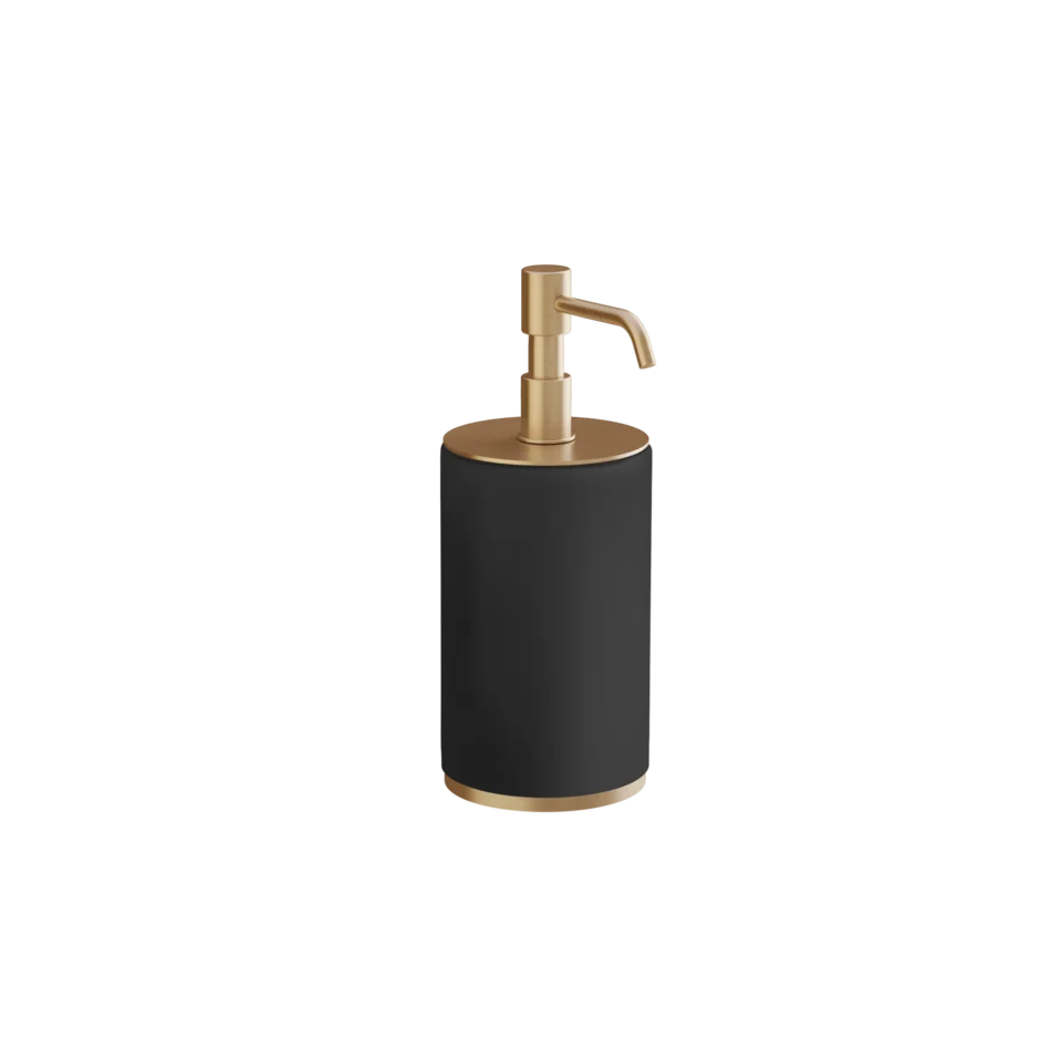 Gessi Origini soap dispenser in black antibacterial resin 66438