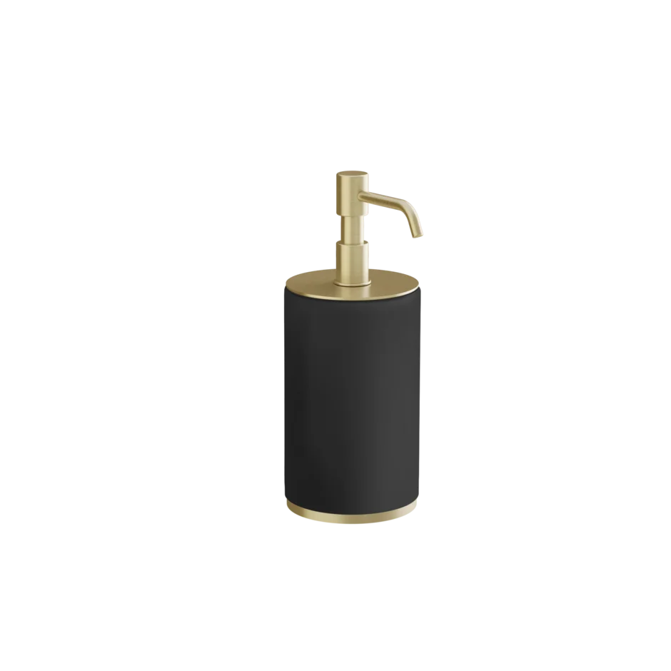 Gessi Origini soap dispenser in black antibacterial resin 66438