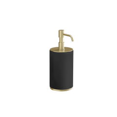Gessi Origini soap dispenser in black antibacterial resin 66438