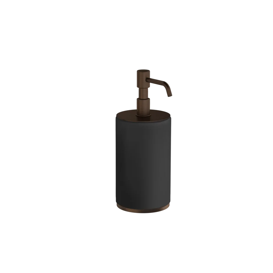 Gessi Origini soap dispenser in black antibacterial resin 66438
