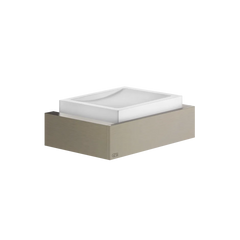 Gessi Rettangolo soap holder in white sintered stone 20801