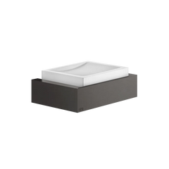 Gessi Rettangolo soap holder in white sintered stone 20801