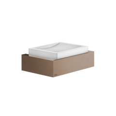 Gessi Rettangolo soap holder in white sintered stone 20801