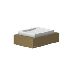 Gessi Rettangolo soap holder in white sintered stone 20801