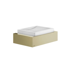 Gessi Rettangolo soap holder in white sintered stone 20801