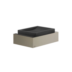 Gessi Rettangolo porte-savon noir en pierre frittée 20802