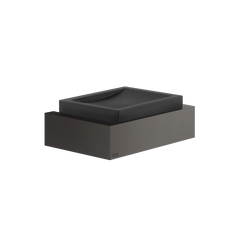 Gessi Rettangolo porte-savon noir en pierre frittée 20802
