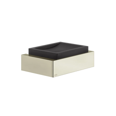 Gessi Rettangolo porte-savon noir en pierre frittée 20802