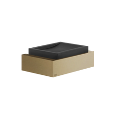 Gessi Rettangolo porte-savon noir en pierre frittée 20802