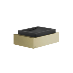 Gessi Rettangolo porte-savon noir en pierre frittée 20802