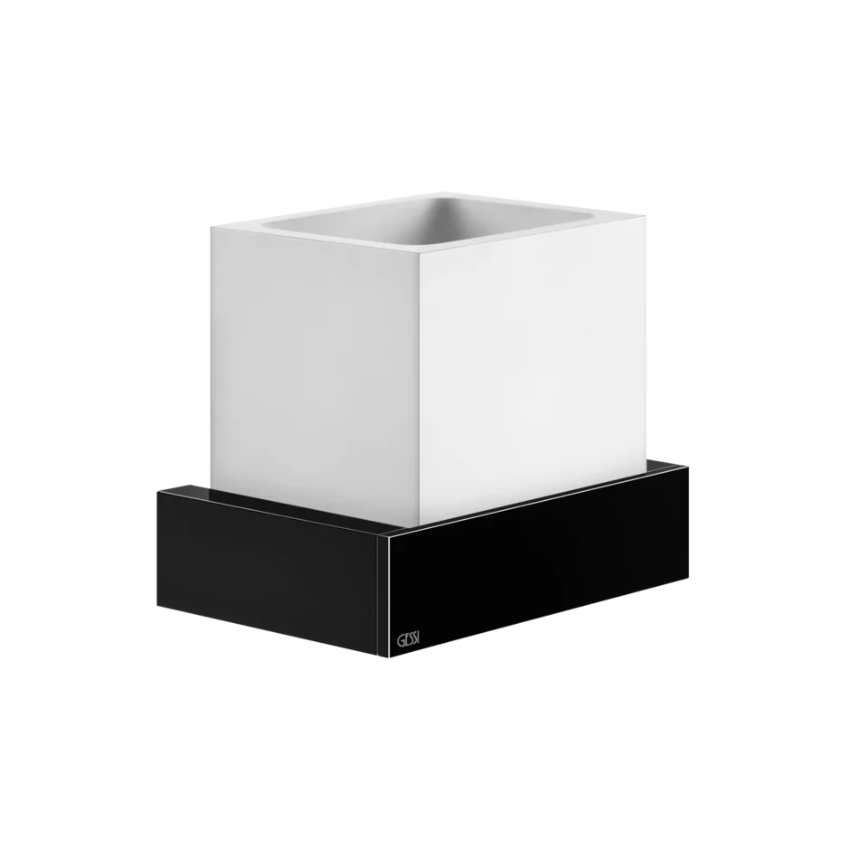 Gessi Rettangolo porte-brosse à dents en pierre frittée blanche 20807