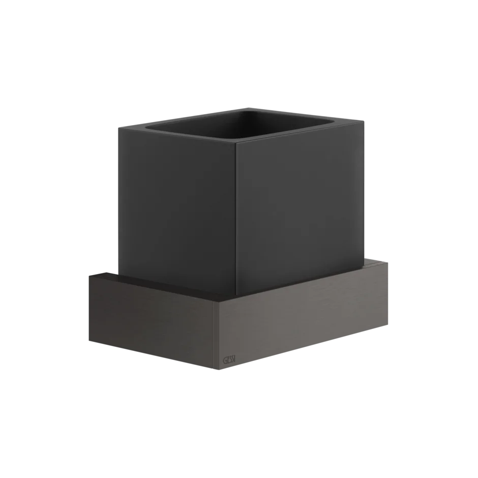 Gessi Rettangolo porte-brosse à dents en pierre frittée noire 20808