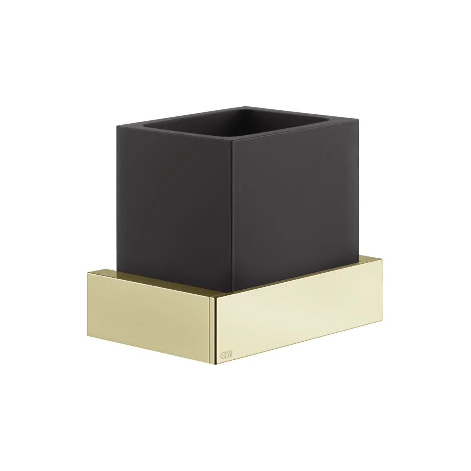 Gessi Rettangolo porte-brosse à dents en pierre frittée noire 20808
