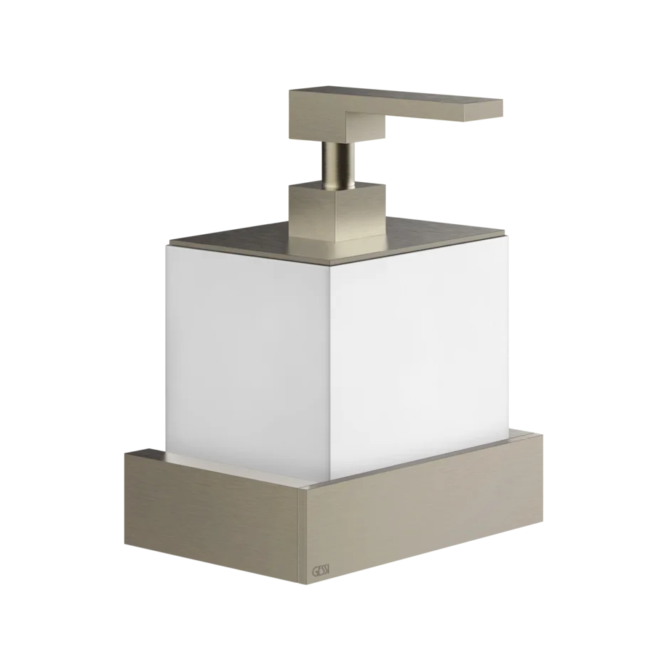Gessi Rettangolo dispenser sapone bianco in Pietra sinterizzata 20813