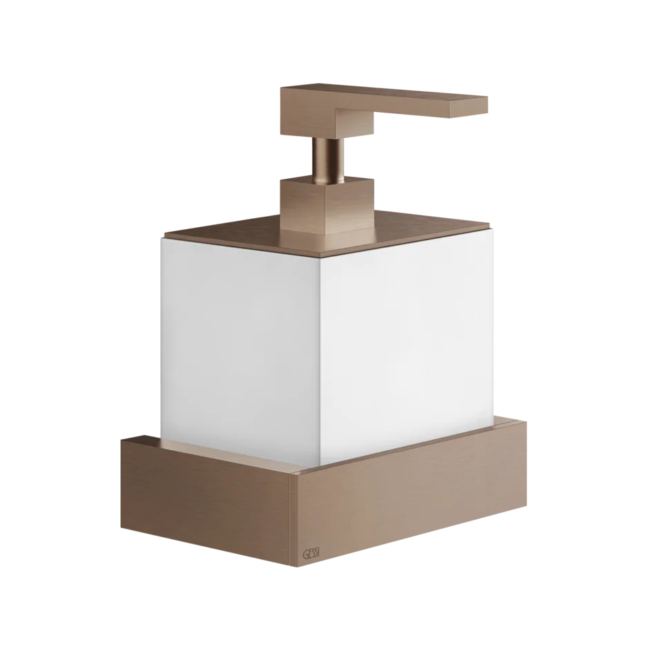 Gessi Rettangolo dispenser sapone bianco in Pietra sinterizzata 20813