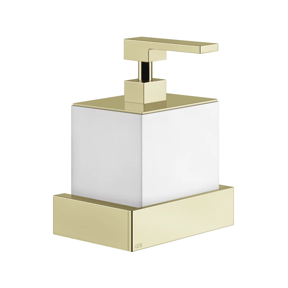 Gessi Rettangolo dispenser sapone bianco in Pietra sinterizzata 20813