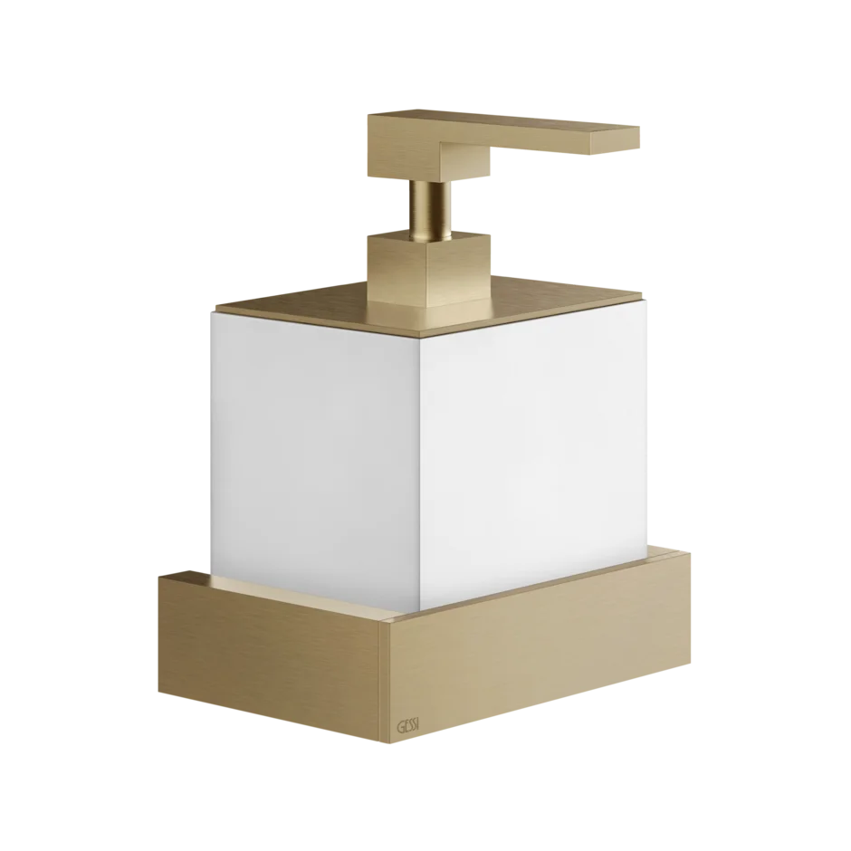Gessi Rettangolo dispenser sapone bianco in Pietra sinterizzata 20813