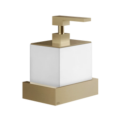Gessi Rettangolo dispenser sapone bianco in Pietra sinterizzata 20813
