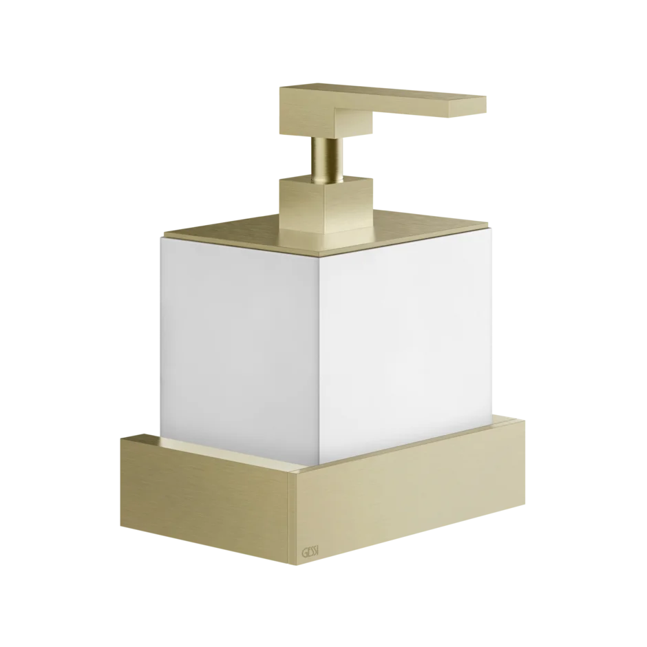 Gessi Rettangolo dispenser sapone bianco in Pietra sinterizzata 20813