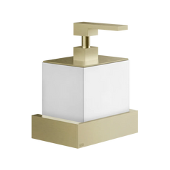 Gessi Rettangolo dispenser sapone bianco in Pietra sinterizzata 20813