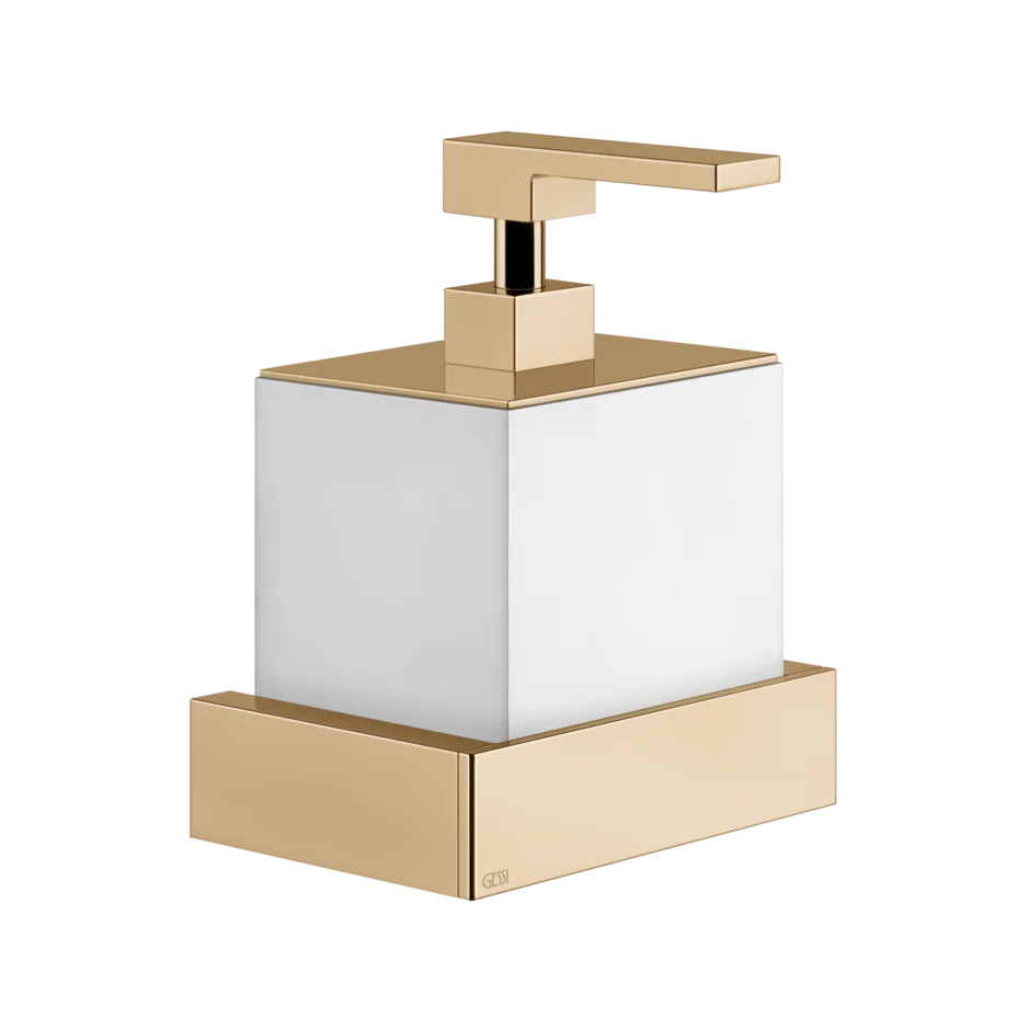 Gessi Rettangolo dispenser sapone bianco in Pietra sinterizzata 20813