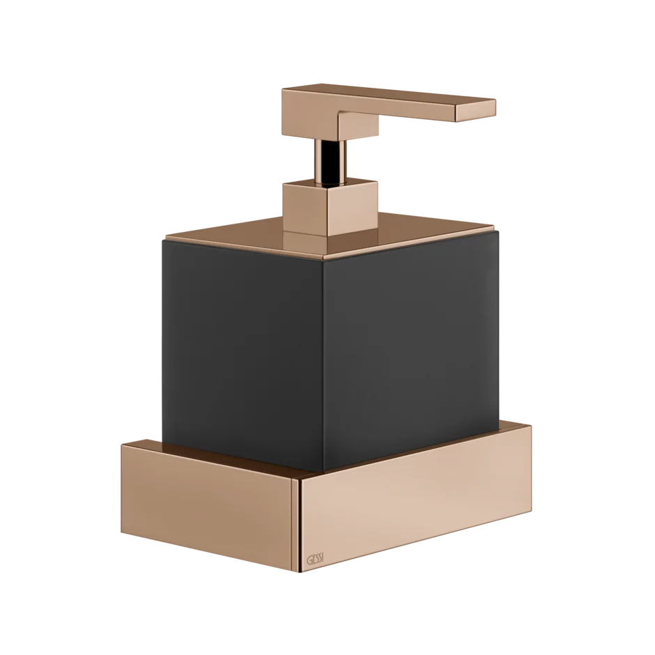 Gessi Rettangolo dispenser sapone nero in Pietra sinterizzata 20814