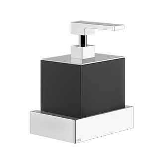 Gessi Rettangolo dispenser sapone nero in Pietra sinterizzata 20814