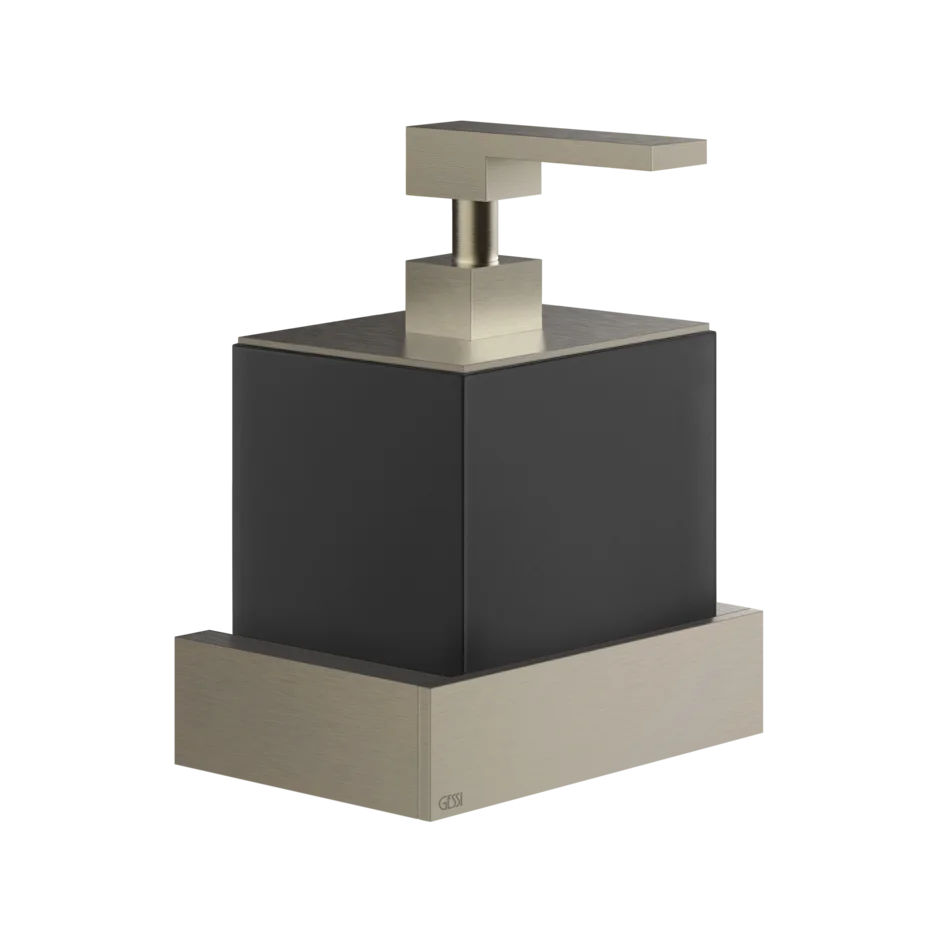 Gessi Rettangolo dispenser sapone nero in Pietra sinterizzata 20814