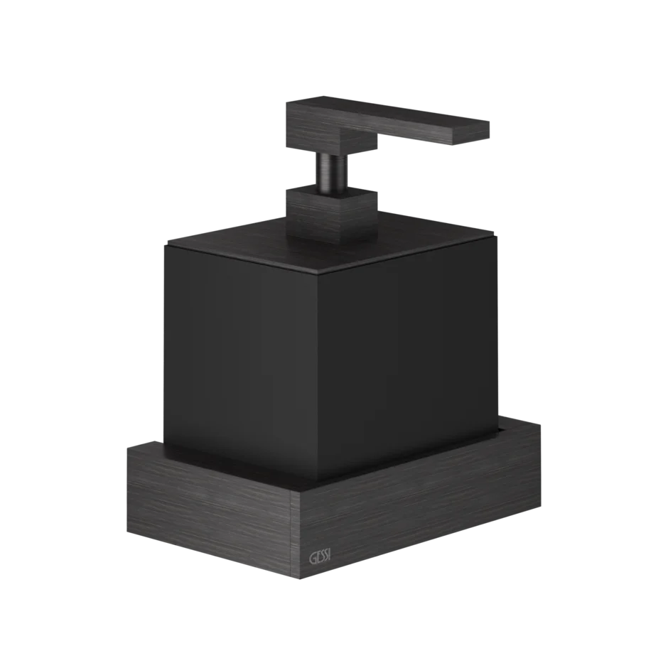 Gessi Rettangolo dispenser sapone nero in Pietra sinterizzata 20814