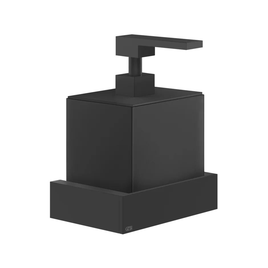 Gessi Rettangolo dispenser sapone nero in Pietra sinterizzata 20814