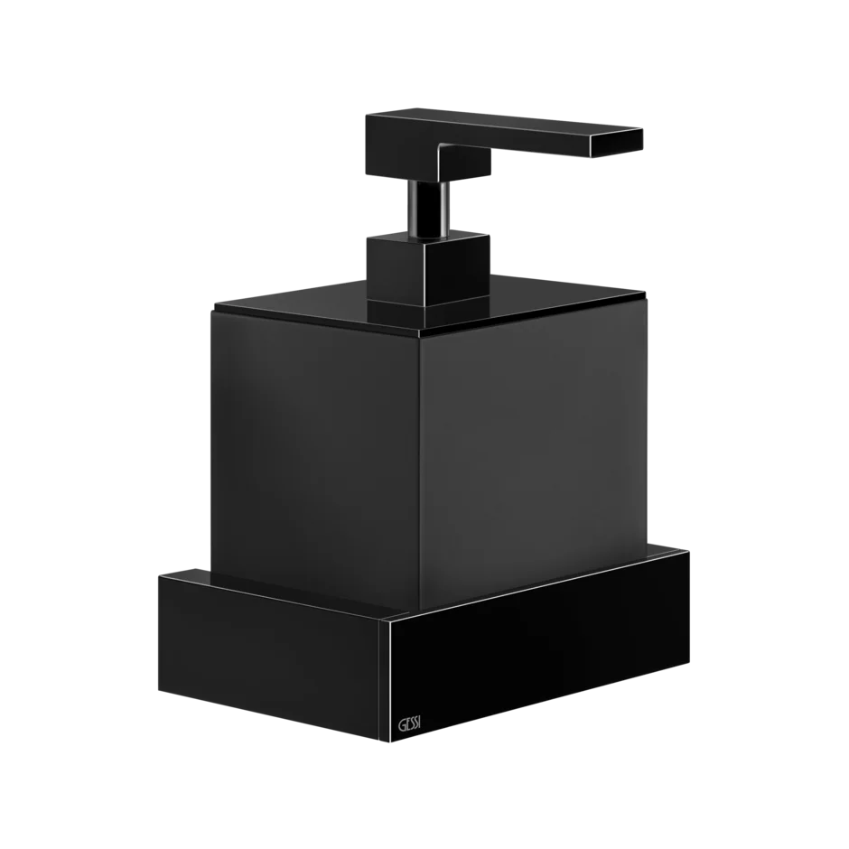 Gessi Rettangolo dispenser sapone nero in Pietra sinterizzata 20814