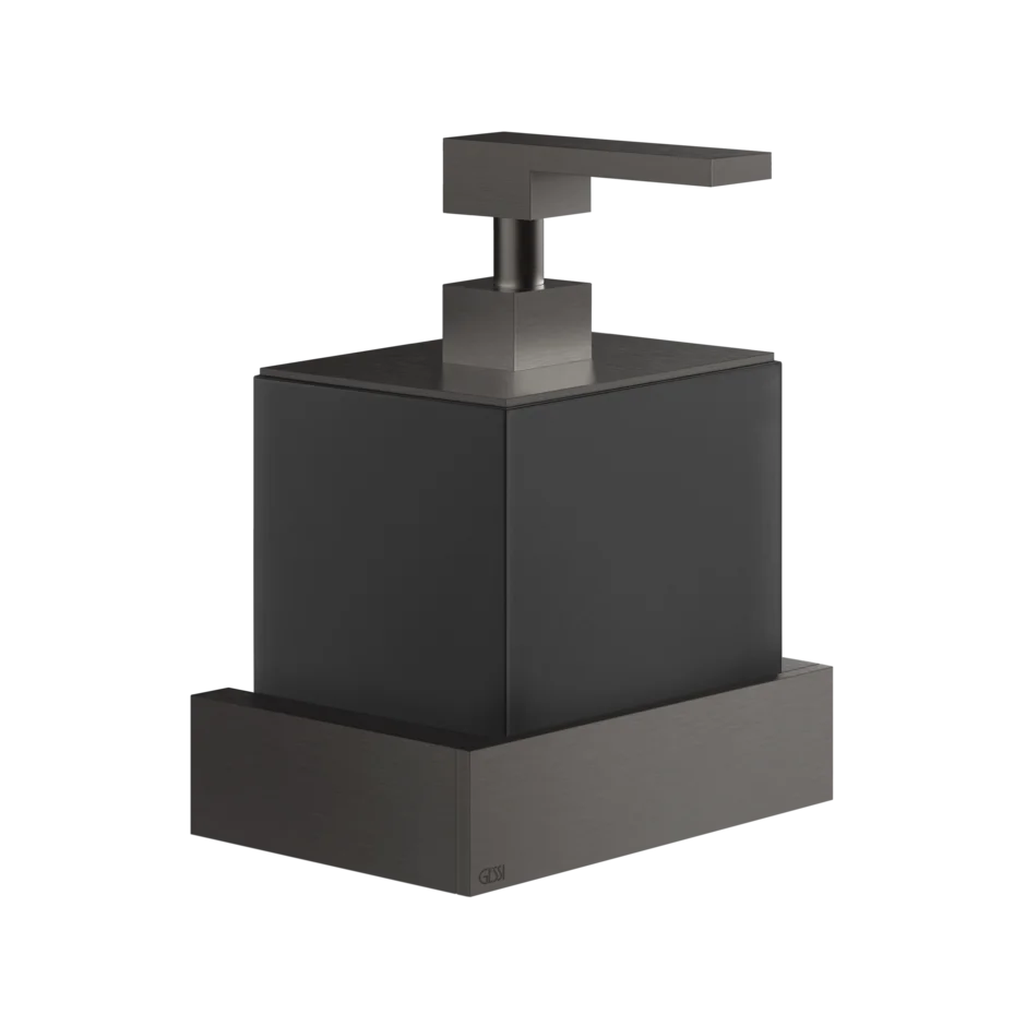 Gessi Rettangolo dispenser sapone nero in Pietra sinterizzata 20814
