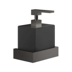 Gessi Rettangolo dispenser sapone nero in Pietra sinterizzata 20814