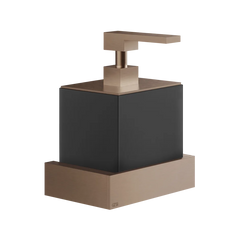 Gessi Rettangolo dispenser sapone nero in Pietra sinterizzata 20814