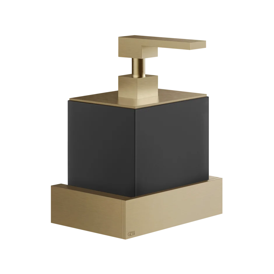 Gessi Rettangolo dispenser sapone nero in Pietra sinterizzata 20814