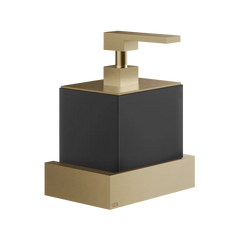 Gessi Rettangolo dispenser sapone nero in Pietra sinterizzata 20814