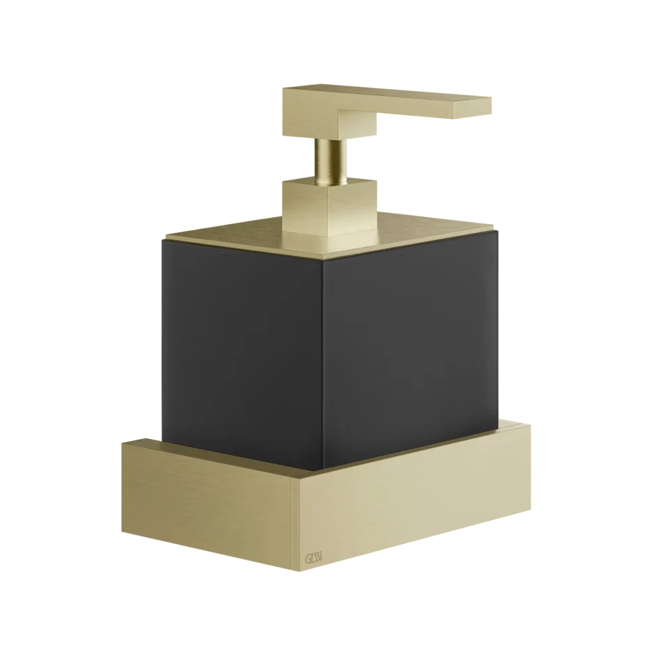 Gessi Rettangolo dispenser sapone nero in Pietra sinterizzata 20814