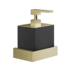Gessi Rettangolo dispenser sapone nero in Pietra sinterizzata 20814