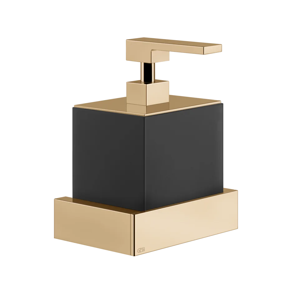 Gessi Rettangolo dispenser sapone nero in Pietra sinterizzata 20814